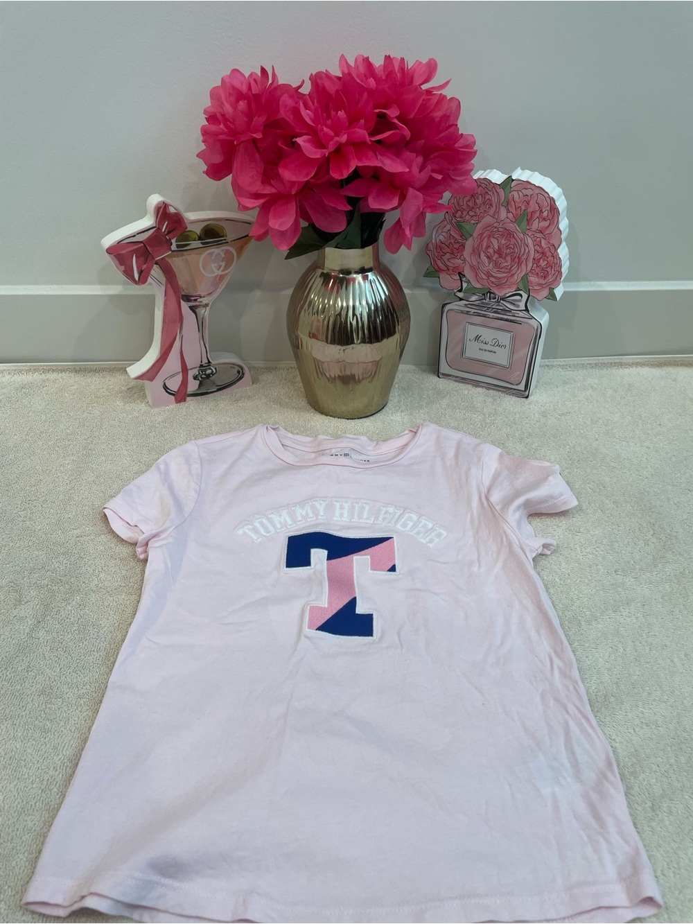 Tommy Hilfiger Light Pink Logo Short Sleeve Tee